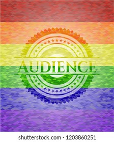 Audience lgbt colors emblem 