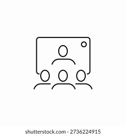 audience meeting icon sign vector
