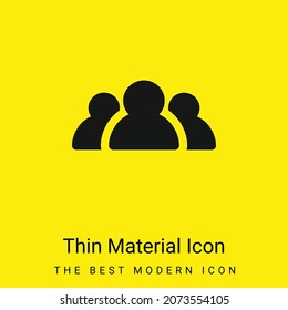 Audience minimal bright yellow material icon
