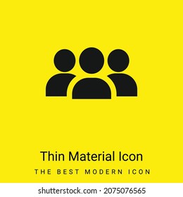 Audience minimal bright yellow material icon