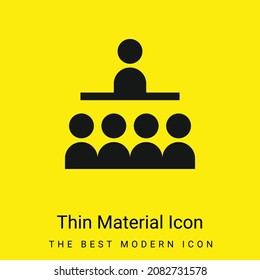 Icono de material amarillo brillante mínimo para la audiencia