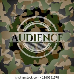 Audience on camo texture