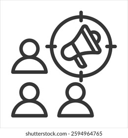 Audience Outline Icon Vector Illustration