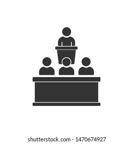 Audience with people, the theme of education and study, students and teacher, vector