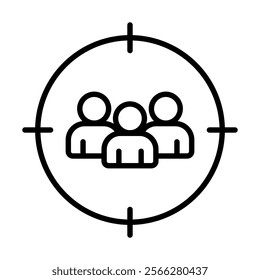 Audience Persona icon line vector illustration