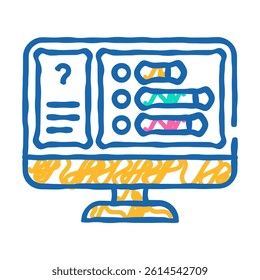 audience polling doodle icon sketch vector. audience polling sign. isolated symbol illustration