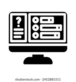 audience polling glyph icon vector. audience polling sign. isolated symbol illustration