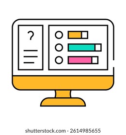 audience polling line icon vector. audience polling sign. isolated symbol illustration