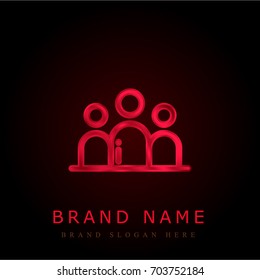Audience red chromium metallic logo