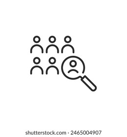 Audience Search icon. Simple Audience Search icon for social media, app and web design. Vector illustration