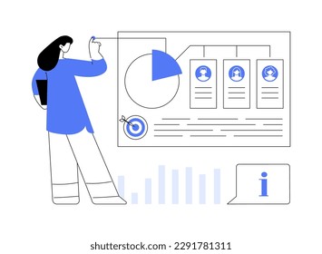 Audience segmentation abstract concept vector illustration. Customer segmentation, digital marketing tool, target audience collection, targeted message, digital ad campaign abstract metaphor.