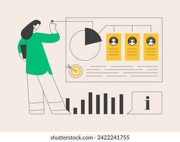 Audience segmentation abstract concept vector illustration. Customer segmentation, digital marketing tool, target audience collection, targeted message, digital ad campaign abstract metaphor.