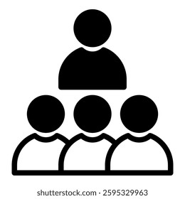 Audience simple icon vector illustration for ui ux needs