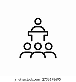 audience speech icon sign vector