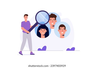 Audience target,  customer attraction concept. Vector illustration 