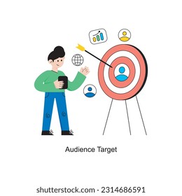 Audience Target Flat Style Design Vector illustration. Stock illustration