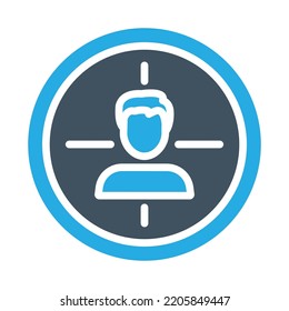 Audience target Vector Icon which is suitable for commercial work and easily modify or edit it

