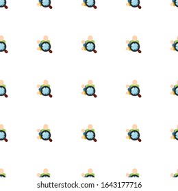 Audience targeting icon pattern seamless isolated on white background. Editable flat Audience targeting icon. Audience targeting icon pattern for web and mobile.