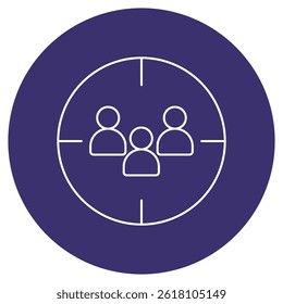 Audience Targeting icon, Precision Reach Mastering the Art of Audience Targeting, Smart Segments, Better Results Unlocking the Power of Targeted Marketing, vector