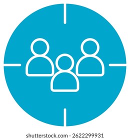 Audience Targeting icon, Precision Reach Mastering the Art of Audience Targeting, Smart Segments, Better Results Unlocking the Power of Targeted Marketing, vector
