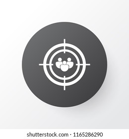 Audience targeting icon symbol. Premium quality isolated focus group element in trendy style.