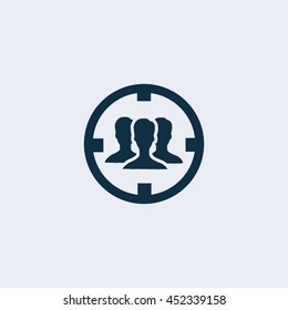 Audience targeting icon, target icon