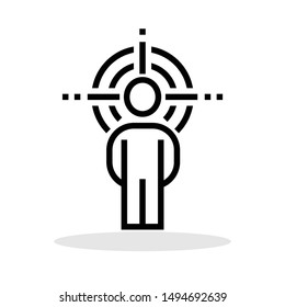 Audience targeting icon in trendy flat style. Target audience symbol for your web site design, logo, app, UI Vector EPS 10. - Vector