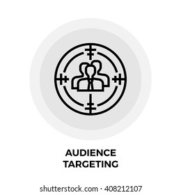 Audience Targeting icon vector. Flat icon isolated on the white background. Vector illustration.