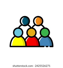 Audience vector illustration. Group of people icon. Cinema auditorium.