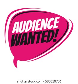 audience wanted retro speech balloon