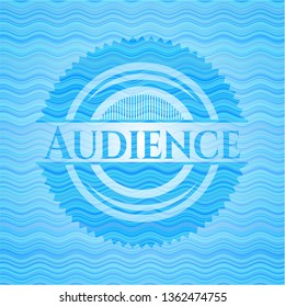 Audience water concept style emblem.