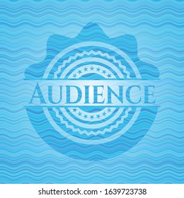 Audience water representation style emblem. Vector Illustration. Detailed.