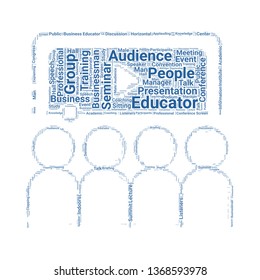 audience word cloud. tag cloud about audience