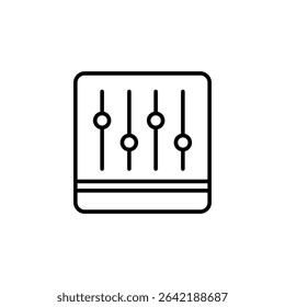 Audio Adjustment Panel Line Art Graphic For Sound Engineering