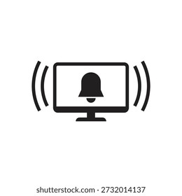 Audio alert signal and warning buzzer display icon