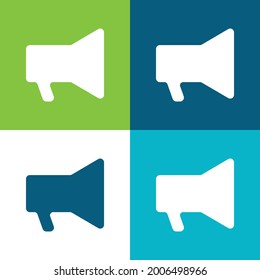 Audio Amplification Speaker Tool Silhouette Flat four color minimal icon set