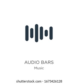 Audio Bars Icon Vector. Trendy Flat Audio Bars Icon From Music Collection Isolated On White Background. Vector Illustration Can Be Used For Web And Mobile Graphic Design, Logo, Eps10