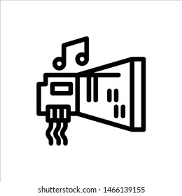 Audio, Blaster, Device, Hardware, Music  Blue and Red Download and Buy Now web Widget Card Template. Vector Icon Template background