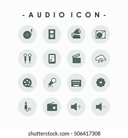 audio bold icons