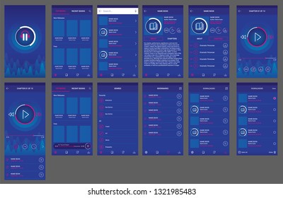 audio book app ui design android 