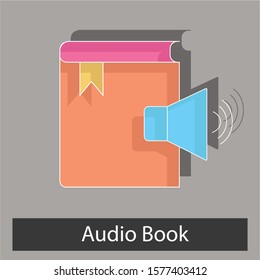 Audio book concept. Creative idea design. Flat vector illustration for template, brochure, web site or presentation.