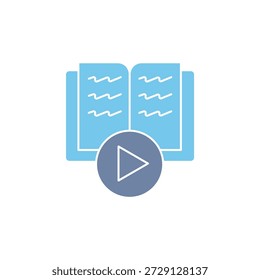 audio book concept line icon. Simple element illustration. audio book concept outline symbol design.