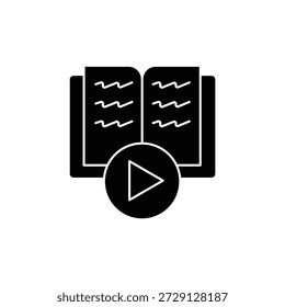 Ícone da linha de conceito do livro de áudio. Ilustração de elemento simples. design de símbolo de esboço de conceito de audiolivro.
