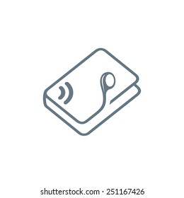 Audio book education vector sign Branding Identity Corporate logo design template Isolated on a white background