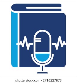 Audiobuch flach blau Symbolstil