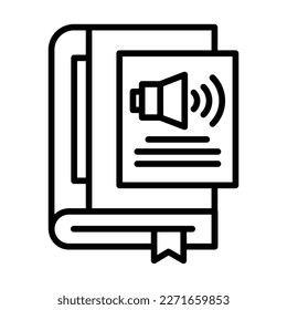 Audio-Book-Symboldesign für private und kommerzielle Nutzung