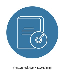 audio book icon. Element of books and magazines icons for mobile concept and web apps. Badge style audio book icon can be used for web and mobile apps on white background