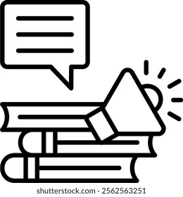 Audio Book Icon Element For Design