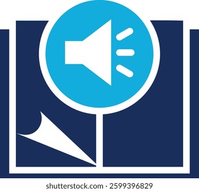 Audio Book Icon Element For Design