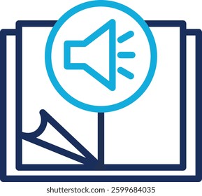 Audio Book Icon Element For Design